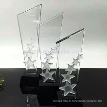 Durable en utilisant le trophée de prix de cristal personnalisé à bas prix